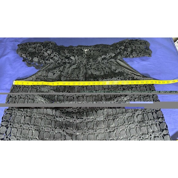 Cato Black Crochet Knit Short Sleeve Top Size 26/28 - Picture 5 of 13